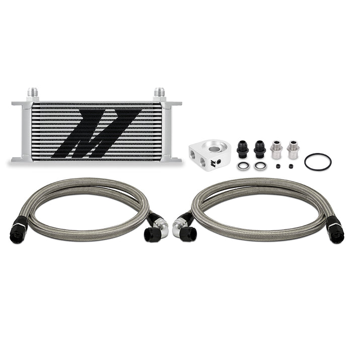 Mishimoto MMOC-U16SL Universal Oil Cooler Kit, 16-Row, Silver - Truck Part Superstore