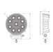 BrightSource 891362F Work Light; 4 in.; Round; Flush Lens; Flood Pattern; W/o Harness; 3800 Lm; 36W; - Truck Part Superstore