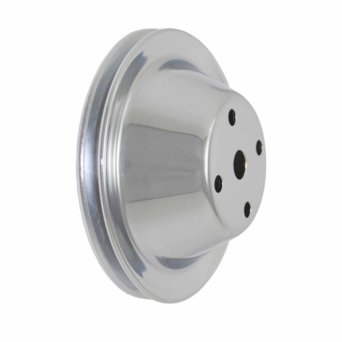 SpeedFx 8954 Long Water Pump Single Groove 6.30 In Dia 2.30 In Bolt Circle Chrome Steel Non-V - Truck Part Superstore