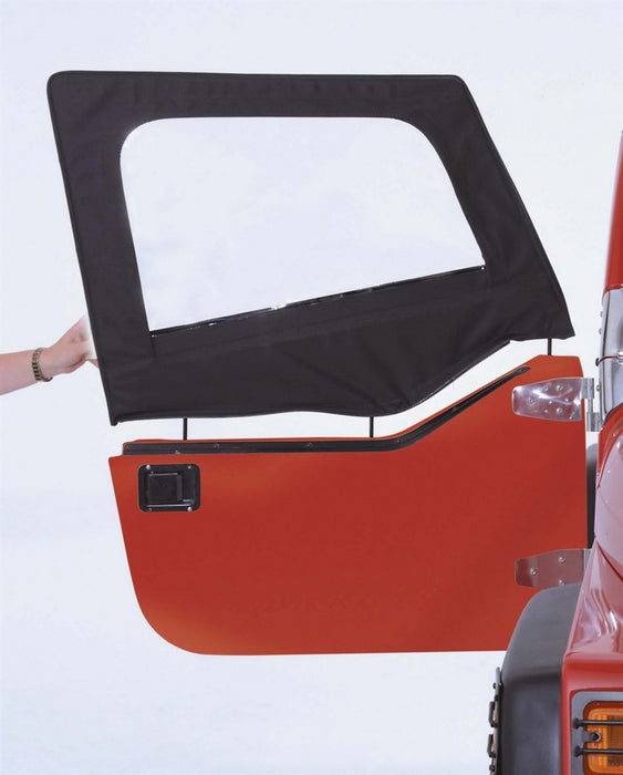 Rampage 89815 Door Skin w/Window Frame; Black Denim; Fully Assembled; Pair; - Truck Part Superstore