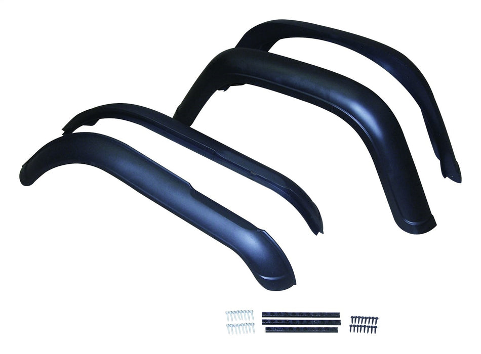 Crown Automotive Jeep Replacement 8997109CJ8 Fender Flare Kit; Incl. 4 Black Flares And Hardware; - Truck Part Superstore
