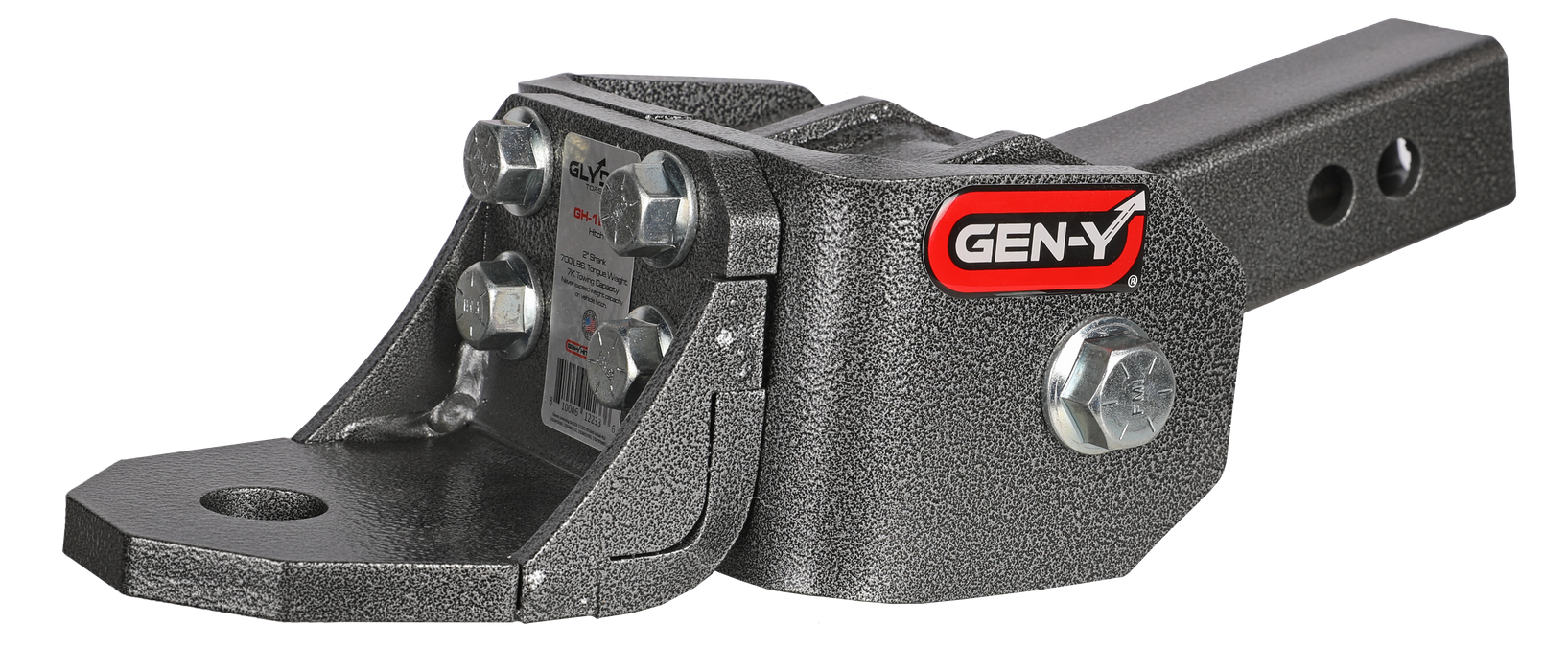 GEN-Y Hitch GH-12001 GLYDER TORSION-FLEX 2" Shank 2" drop .4K-.7K TW 7K Hitch & Ball 1" Dia Hole - Truck Part Superstore