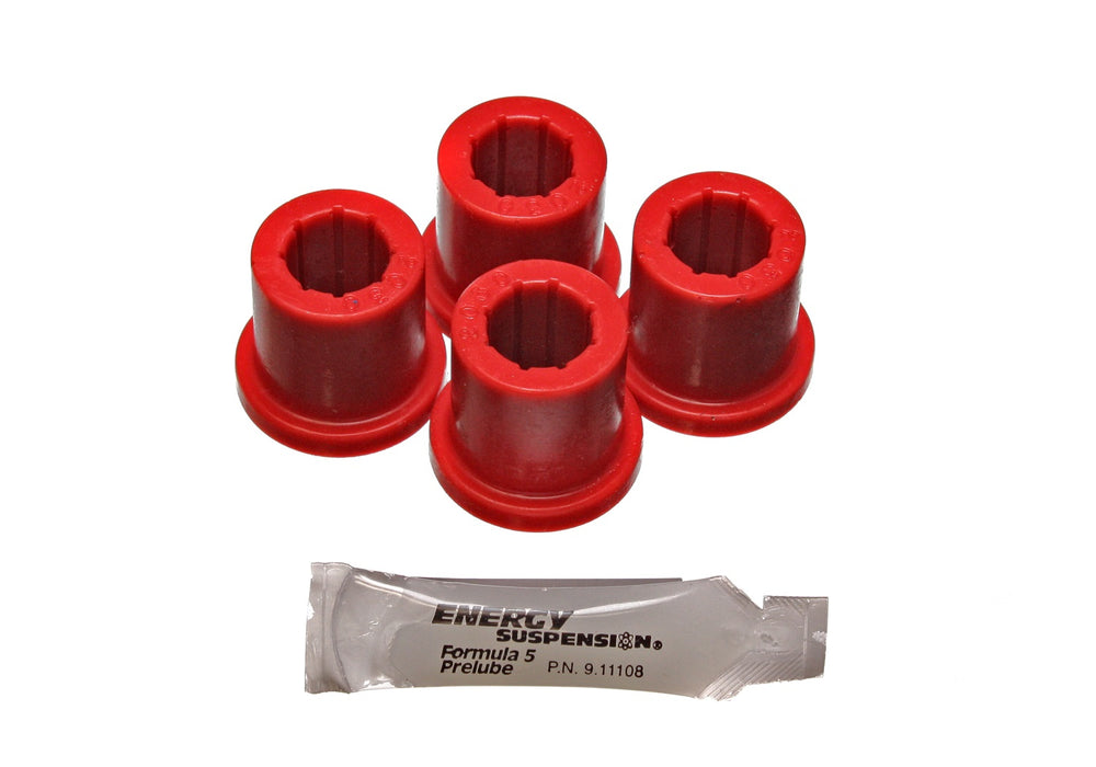 Energy Suspension 8.2109R Shackle Bushing Set; Red; Performance Polyurethane; - Truck Part Superstore