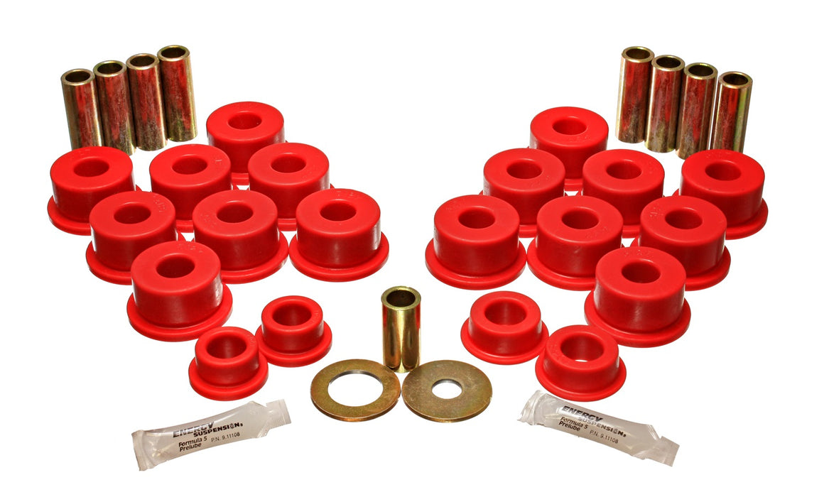 Energy Suspension 8.3107R Control Arm Bushing Set; Red; Rear; Performance Polyurethane; - Truck Part Superstore