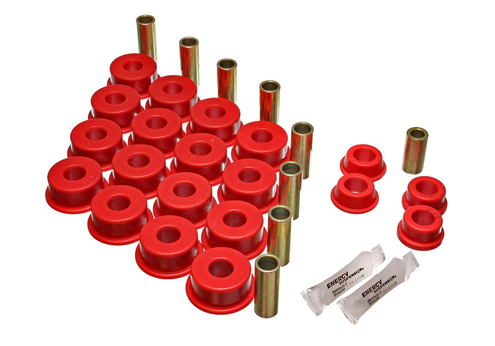 Energy Suspension 8.3109R Control Arm Bushing Set; Red; Rear; Performance Polyurethane; - Truck Part Superstore