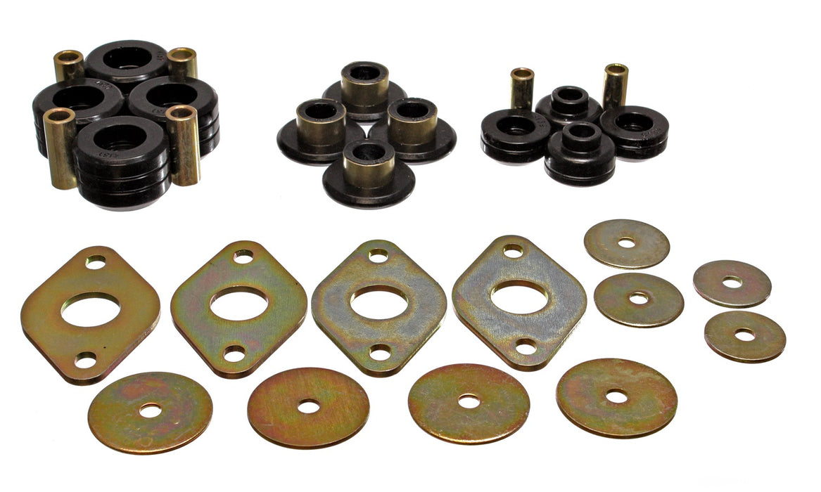 Energy Suspension 8.4103G Body Mount Set; Black; Performance Polyurethane; - Truck Part Superstore