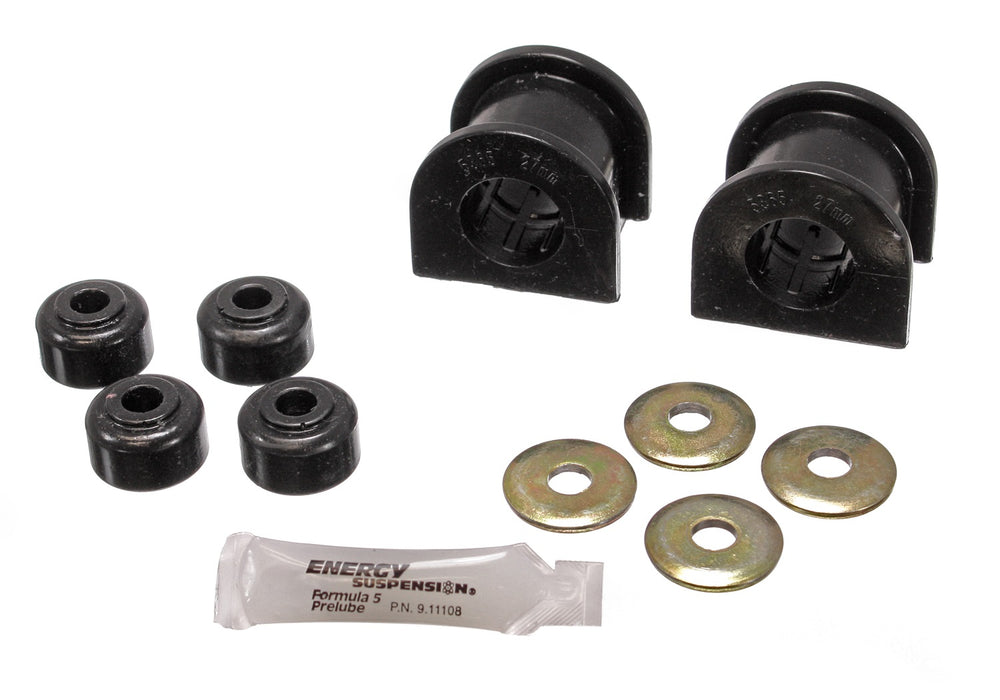 Energy Suspension 8.5118G Sway Bar Bushing Set; Black; Front; Bar Dia. 27mm; Performance Polyurethane; - Truck Part Superstore