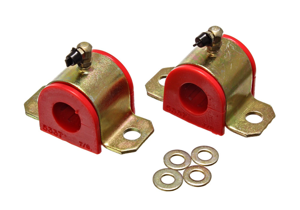 Energy Suspension 8.5124R Sway Bar Bushing Set; Red; Front; Bar Dia. 22mm; Performance Polyurethane; - Truck Part Superstore