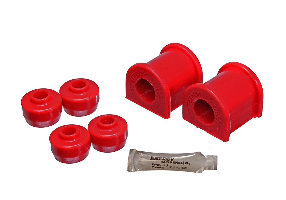 Energy Suspension 8.5142R Sway Bar Bushing Set; Red; Rear; Bar Dia. 19mm; Performance Polyurethane; - Truck Part Superstore
