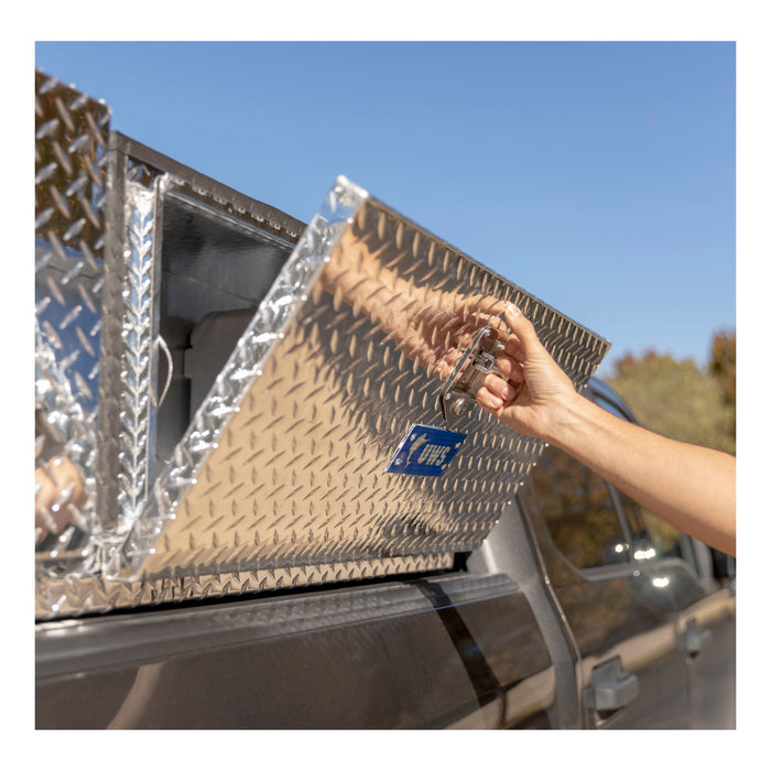 UWS TBTS-96 Bright Aluminum 96in. Double-Door Topside Truck Tool Box - Truck Part Superstore