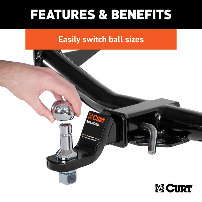CURT 42178 CURT 42178 1-7/8 and 2-Inch Chrome Steel Switch Ball Set; Up to 6;000 lbs. GTW - Truck Part Superstore