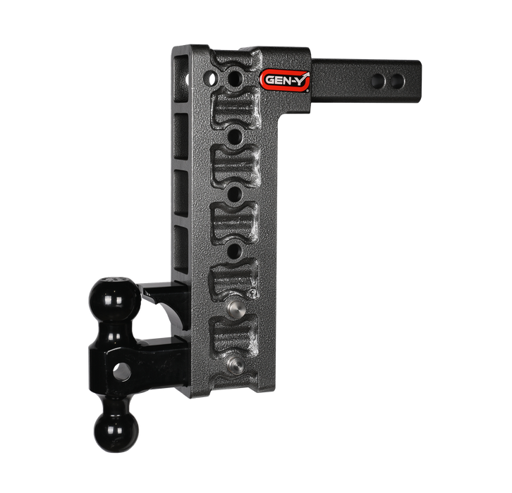 GEN-Y Hitch GH-326 MEGA-DUTY 2" Shank 12.5" Drop 1.5K TW 10K Hitch Dual-Ball Pintle Lock - Truck Part Superstore