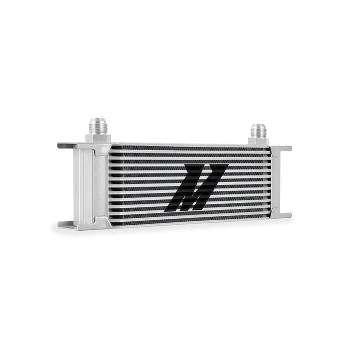 Mishimoto MMOC-U13TSL Universal Thermostatic Oil Cooler Kit, 13-Row, Silver - Truck Part Superstore