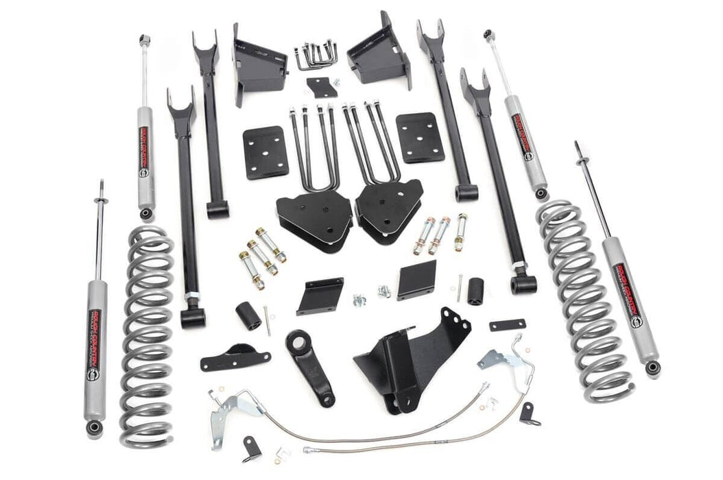 Rough Country 527.2 6 Inch Ford 4-Link Suspension Lift Kit N3 Shocks No Rear Overload Springs 15-16 F-250 4WD Diesel Rough Country - Truck Part Superstore