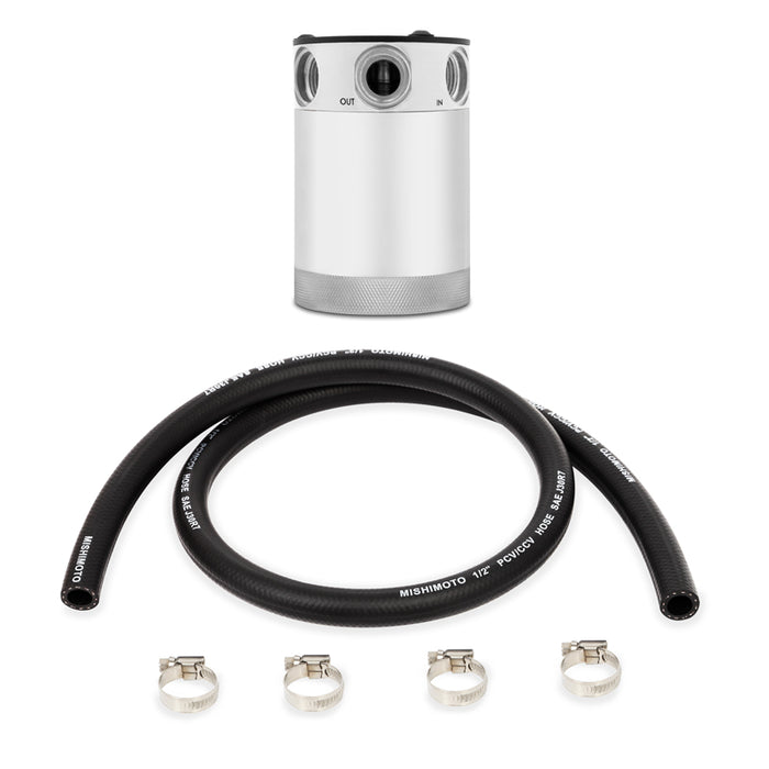 Mishimoto MMBCC-CBTHR-P Mishimoto Compact Baffled Oil Catch Can, 3-Port - Truck Part Superstore