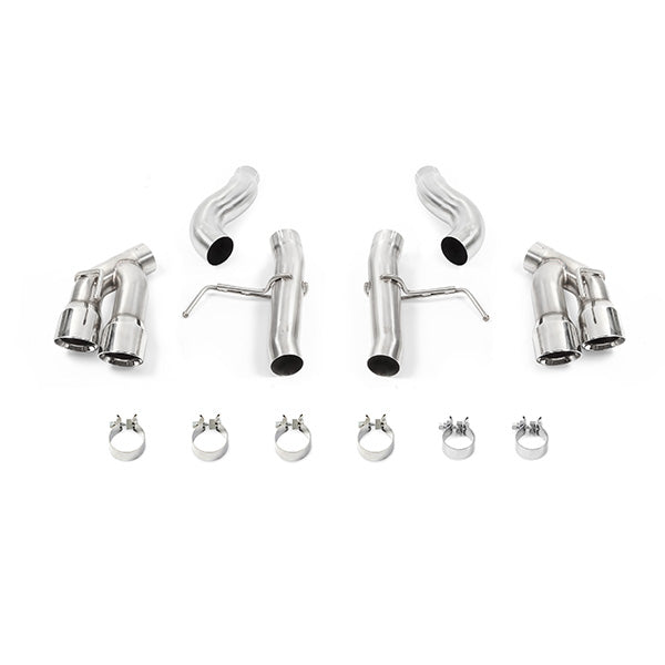 Mishimoto MMEXH-CAM4-16AQTRP Quad Tip Race Axleback Exhaust, fits Chevrolet Camaro 2.0T 2016+ - Truck Part Superstore