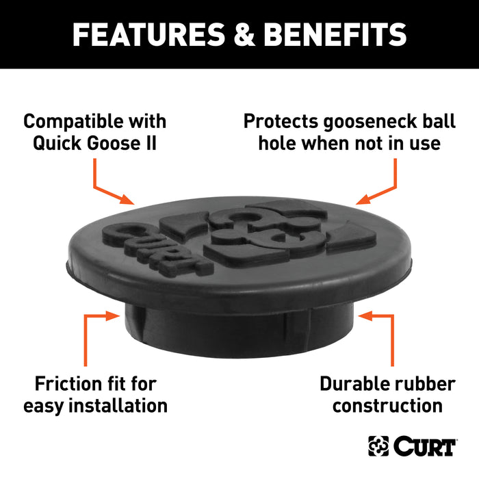 CURT 66145 CURT 66145 Quick Goose Gooseneck Hitch Rubber Cap - Truck Part Superstore
