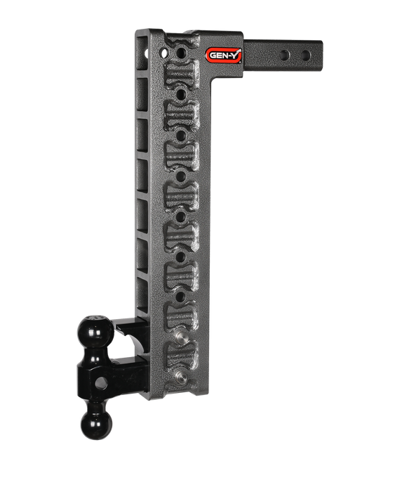 GEN-Y Hitch GH-329 MEGA-DUTY 2" Shank 20" Drop 1.5K TW 10K Hitch Dual-Ball Pintle Lock & Stabilizer - Truck Part Superstore