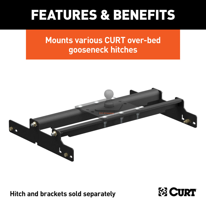 CURT 61509 Over-Bed Gooseneck Installation Brackets; Select Dodge Ram 1500; 2500; 3500 - Truck Part Superstore