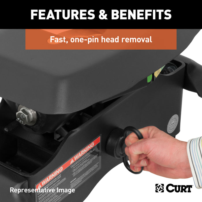 CURT 16043 A16 5th Wheel Hitch; Select Ram 2500; 3500; 8ft. Bed Puck System - Truck Part Superstore