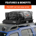 CURT 18220 38in. x 34in. x 18in. Weather-Resistant Vinyl Roof Rack Cargo Bag - Truck Part Superstore