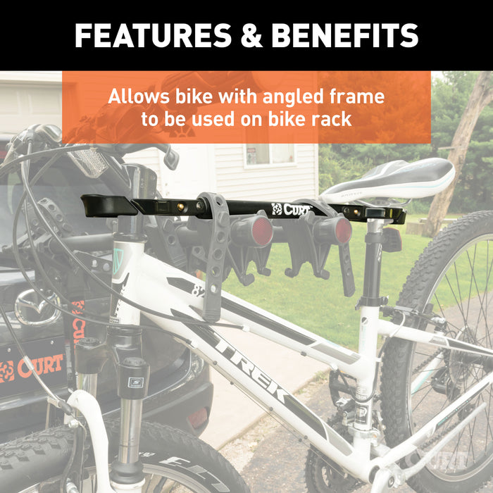 CURT 18016 22-1/2in. to 31in. Adjustable Bike Adapter Beam for Angled Frames - Truck Part Superstore