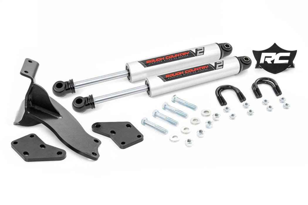 Rough Country 8749470 V2 Steering Stabilizer Dual 14-22 Ram 2500 4WD Rough Country - Truck Part Superstore