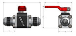 Earl's Performance 230508ERL UltraPro AN Ball Valve; For -8AN Male To Male; - Truck Part Superstore