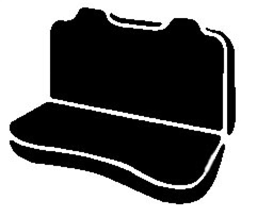 FIA TR49-3 BLACK Wrangler™ Custom Seat Cover; Saddle Blanket; Black; Bench Seat; Cushion Cut Out; - Truck Part Superstore