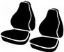 FIA TRS49-7 BLACK Wrangler™ Solid Seat Cover; Saddle Blanket; Black; Bucket Seats; - Truck Part Superstore