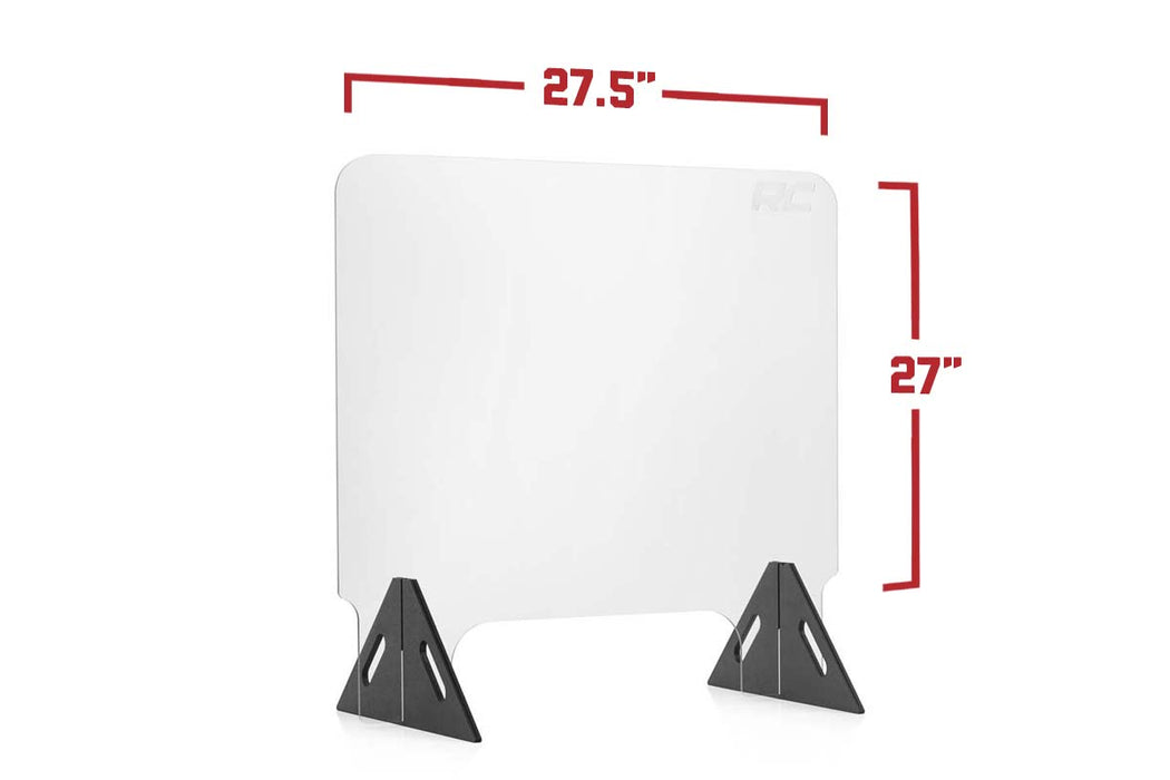 Rough Country 90004 Portable Workspace Sneeze Shield; 27.5 x 27 in.; Polycarbonate; - Truck Part Superstore