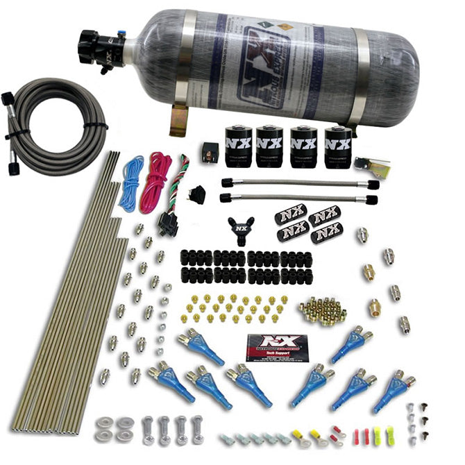 Nitrous Express 90006-12 8 CYL SHARK DIRECT PORT; 4 SOLENOIDS; WITH COMPOSITE BOTTLE (200-600HP JETTING) - Truck Part Superstore