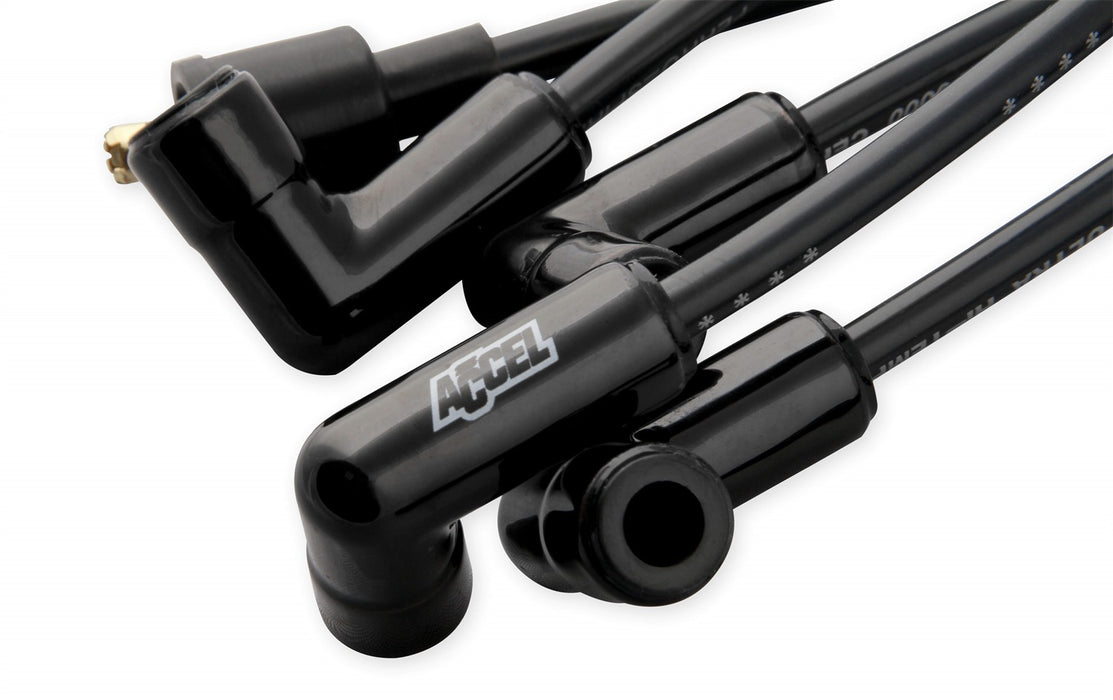 ACCEL 9001CK Extreme 9000 Black Ceramic Boot Spark Plug Wire Set - Truck Part Superstore