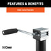 CURT 28306 Bracket-Mount Swivel Jack with Side Handle (2;000 lbs; 15in. Travel) - Truck Part Superstore