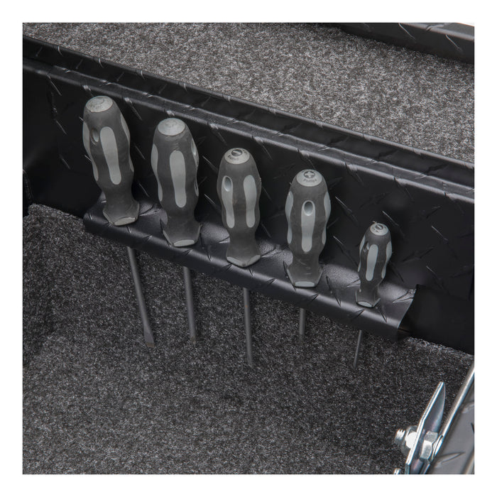 UWS EC10033 Matte Black Aluminum 72in. Secure Lock Tool Box with Low Profile (Heavy Packagin - Truck Part Superstore