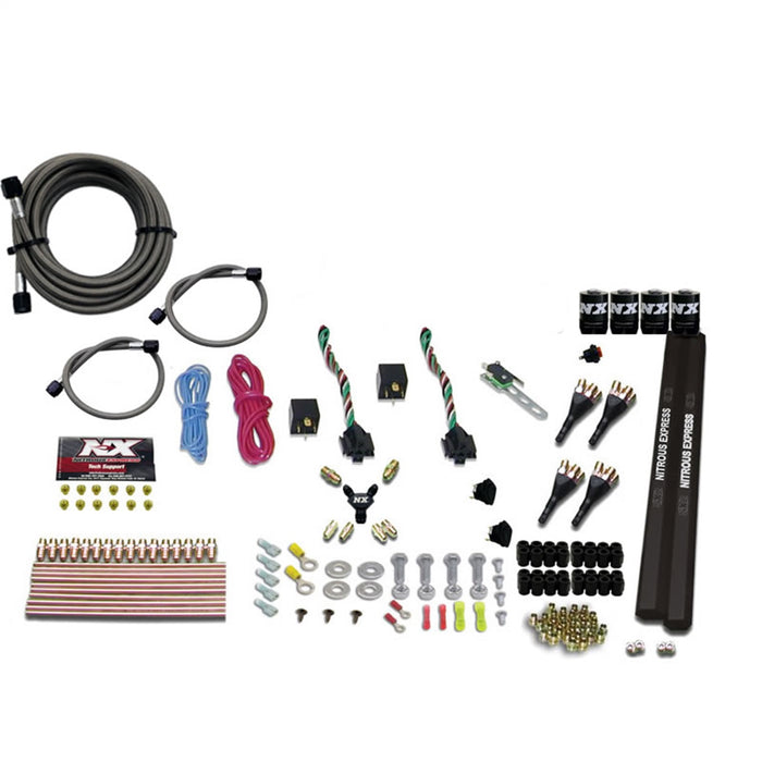 Nitrous Express 90094-00 4-CYL SX2 NOZZLE SYSTEM LESS BOTTLE (100-300HP X 2) - Truck Part Superstore
