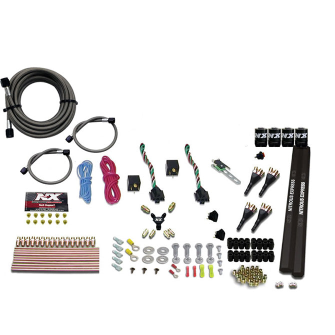 Nitrous Express 90094-00 4-CYL SX2 NOZZLE SYSTEM LESS BOTTLE (100-300HP X 2) - Truck Part Superstore