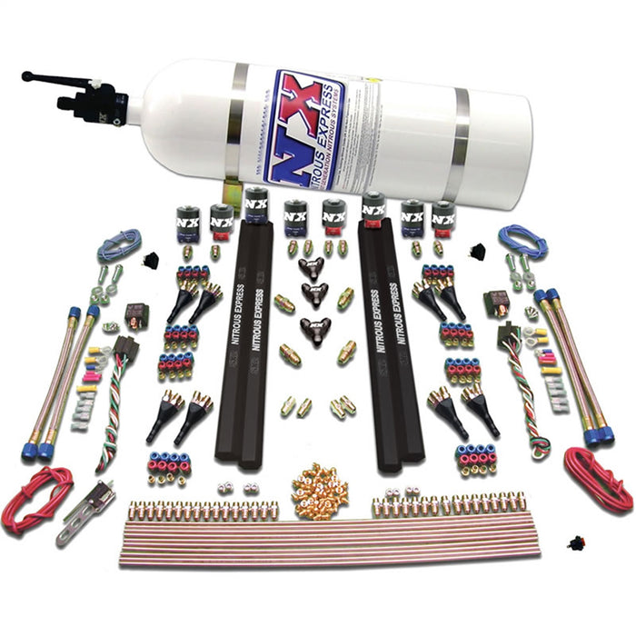 Nitrous Express 90095-12 SX2 DUAL STAGE/ALCOHOL-8 SOLENOID (200-1200HP) WITH COMPOSITE BOTTLE - Truck Part Superstore