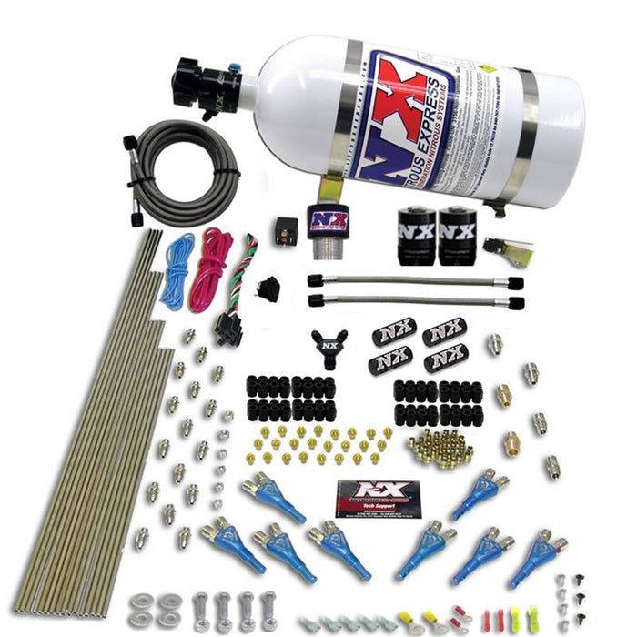 Nitrous Express 90206-10 PRO-SHK/GAS (200;300;400;500;600HP) 2 FUEL; 1 SUPERSHARK SOLENOID W/10LB BOTTLE - Truck Part Superstore
