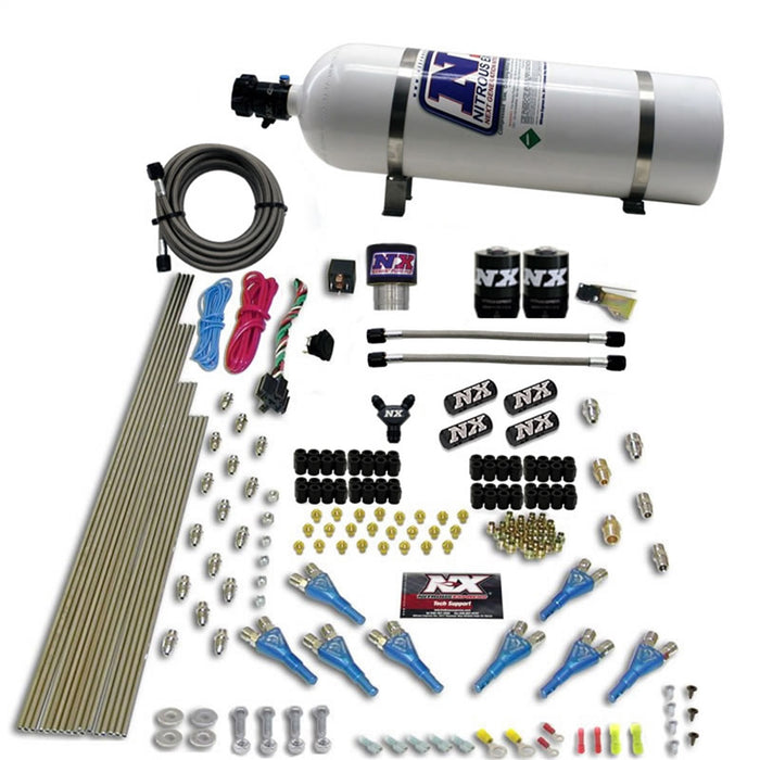 Nitrous Express 90206-15 PRO-SHK/GAS (200;300;400;500;600HP) 2 FUEL; 1 SUPERSHARK SOLENOID W/15LB BOTTLE - Truck Part Superstore