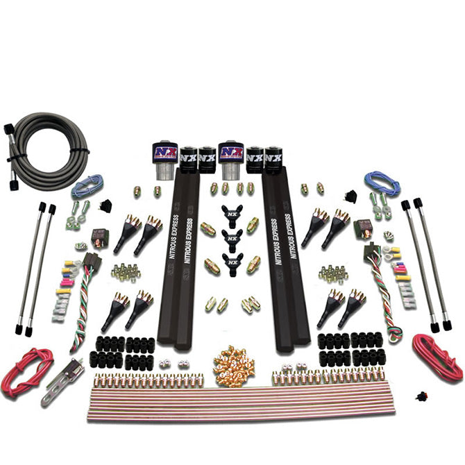 Nitrous Express 90209-00 SX2 DUAL STG/GAS/RAILS 8 NZLS (200-1200HP) LESS BOTTLE - Truck Part Superstore