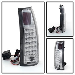 Spyder Auto 9022432 XTune LED Tail Lights; Chrome Housing; Clear Lens; - Truck Part Superstore