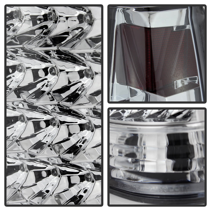 Spyder Auto 9022432 XTune LED Tail Lights; Chrome Housing; Clear Lens; - Truck Part Superstore