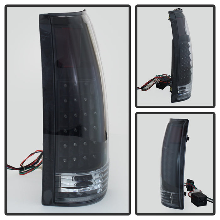Spyder Auto 9022449 XTune LED Tail Lights; Black; - Truck Part Superstore