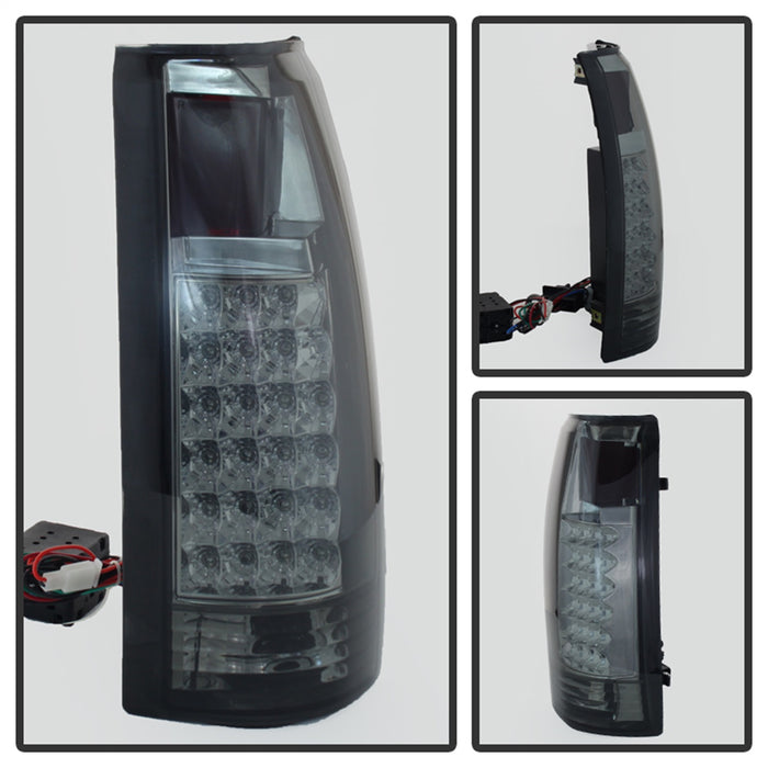 Spyder Auto 9022456 XTune LED Tail Lights; Chrome Housing; Smoke Lens; - Truck Part Superstore