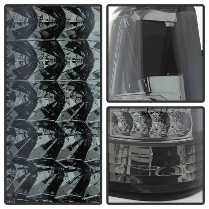 Spyder Auto 9022456 XTune LED Tail Lights; Chrome Housing; Smoke Lens; - Truck Part Superstore
