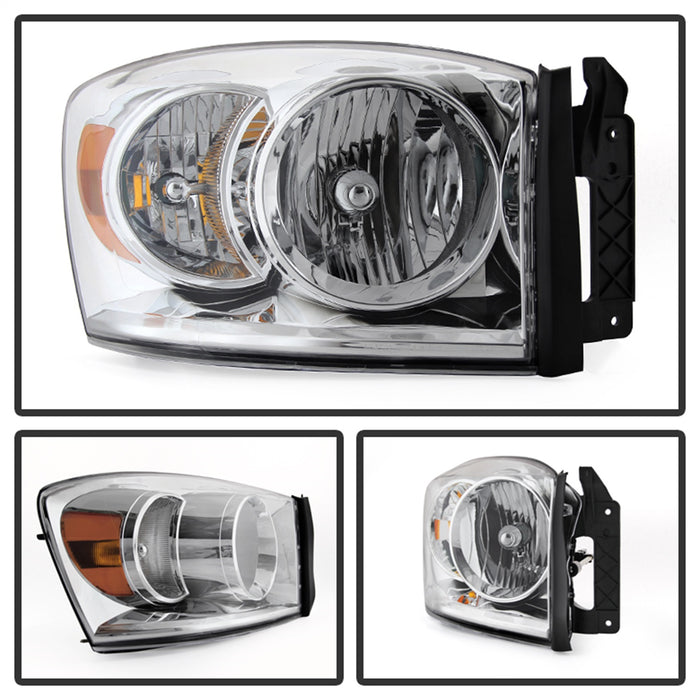 Spyder Auto 9022913 XTune Crystal Headlights; Amber/Chrome; - Truck Part Superstore