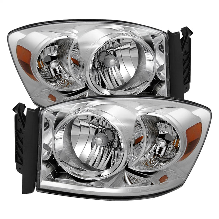 Spyder Auto 9022913 XTune Crystal Headlights; Amber/Chrome; - Truck Part Superstore