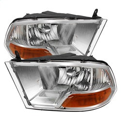 Spyder Auto 9022937 XTune Crystal Headlights; Non-Quad; Chrome; - Truck Part Superstore
