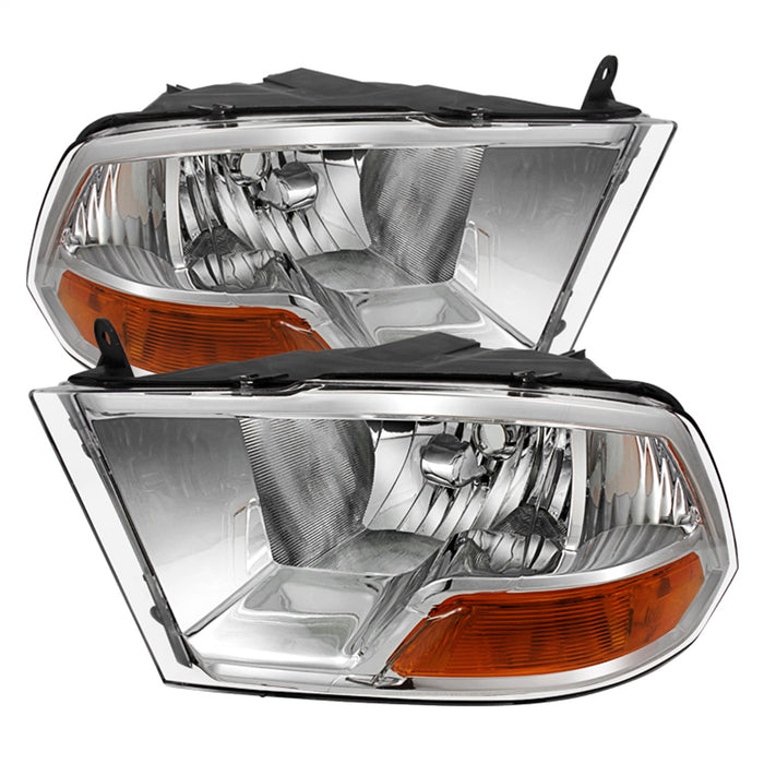Spyder Auto 9022937 XTune Crystal Headlights; Non-Quad; Chrome; - Truck Part Superstore